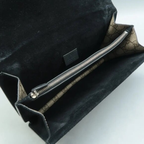 100% Authentic GUCCI Dionysus Brown Canvas Shoulder Bag - Picture 8 of 11